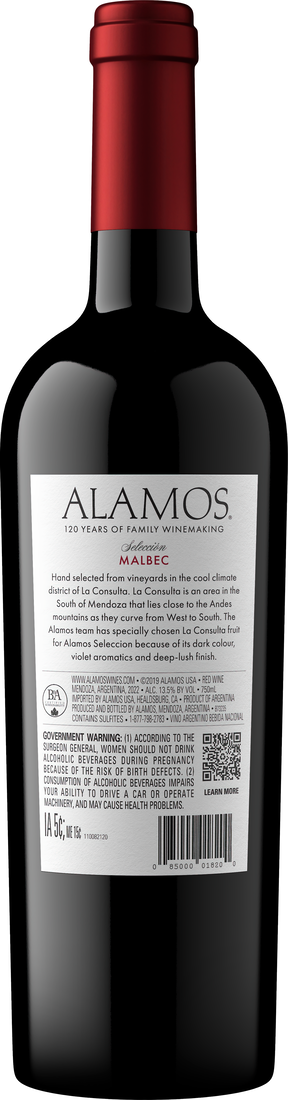 Alamos Seleccion Malbec Bottle Back 