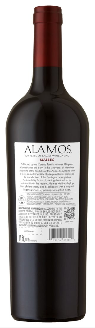 Alamos Malbec Bottle Back 